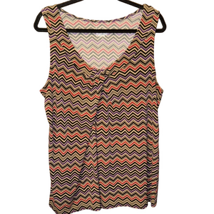 Lane Bryant Sleeveless Chevron Print Blouse